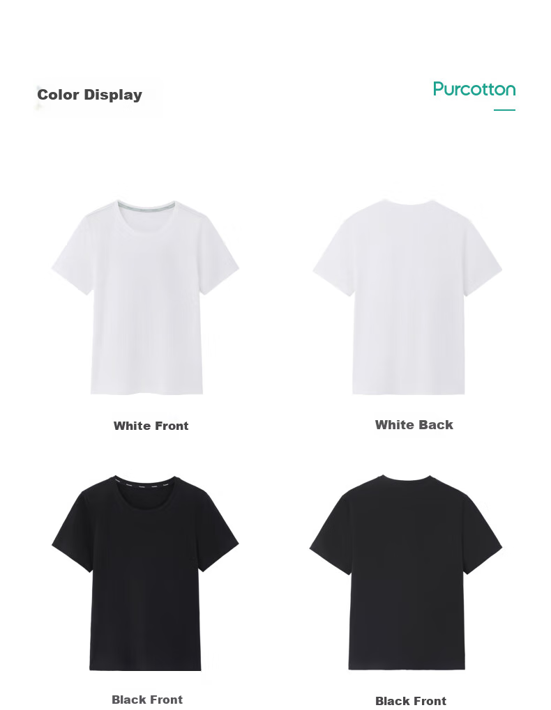 PurCotton Antibacterial Base Shirt Couple Unisex V-Neck T-Shirt Vest Camisole 11
