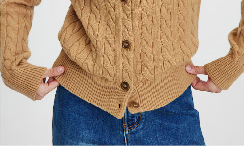 NaviKeel Italy Small Sailboat Women's 100% Wool Cable Knit Cardigan Sweater Jacket 2334094512 Light Gray M 29