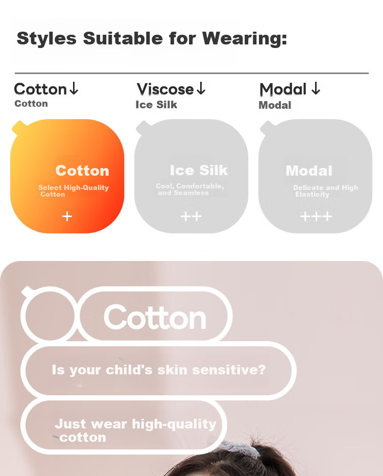 Hodo Girls' Underwear, Puberty Anti-Nipple Show Thin Breathable Bra, Elementary School Student Children's First Stage Camisole 1
