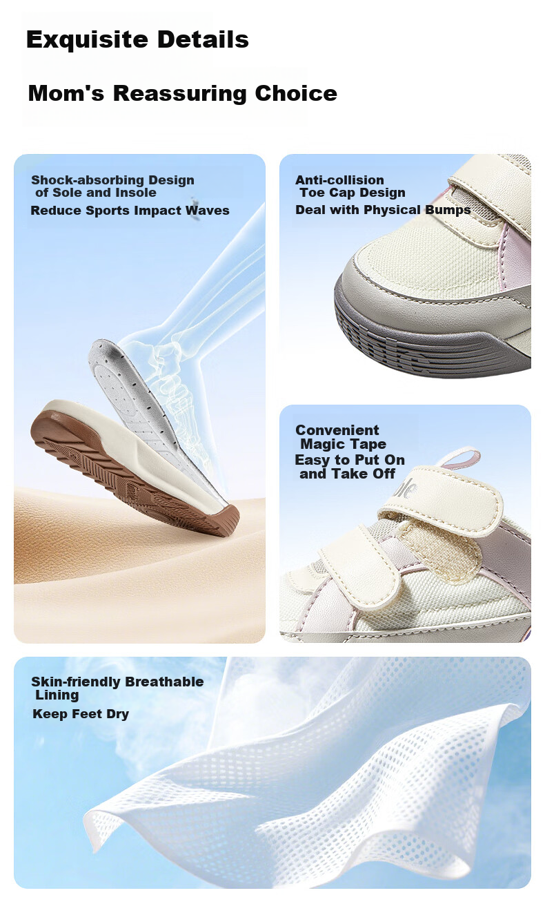 Ginoble Children's Walking Shoes, Spring And Autumn Infant Toddler Shoes, Boys And Girls Baby Functional Shoes GW1766 Metallic Blue 7