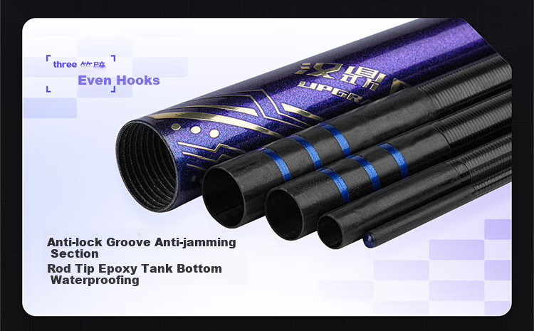 Handing First Generation Four Fishing Rod, Handheld Carbon Fiber Pole, Fishing Rod, 7.2m Four Generation Comprehensive Set 23
