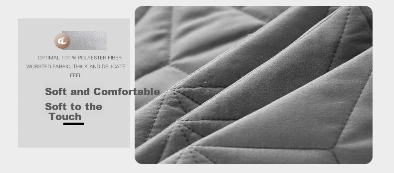 Hengyuanxiang Class A Quilted Fitted Sheet, Single Piece Washable, Dirt-Proof Non-Slip Mattress Protector Cover for Single Bed, 150*200cm 7