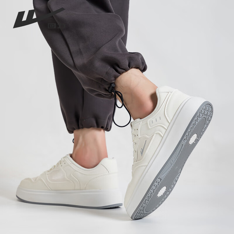 Warrior Men's Spring New Classic White Sneakers Trendy Versatile Casual Shoes 2639 Beige Size 40
