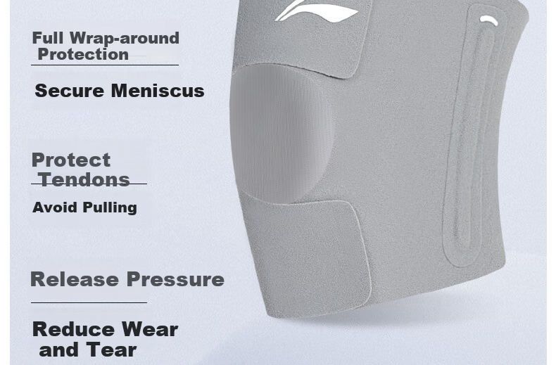 Li-Ning Knee Brace for Meniscus Injury, Sports-Specific Patellar Strap, Running, Summer Ultra-Thin, Hiking, Badminton Knee Protector 8