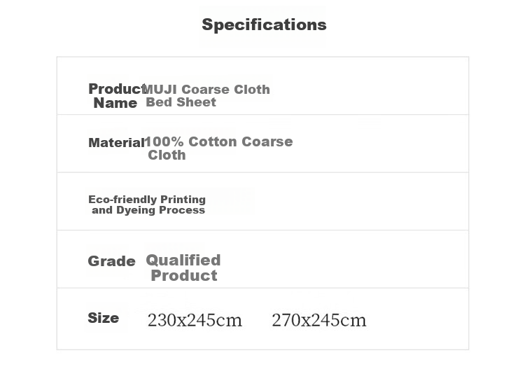 Wuyinliangpin Pure Cotton Coarse Linen Cool-Feeling Bed Sheet Single Piece, All-Cotton Double Bed Sheet Bedding, 230*245cm 8