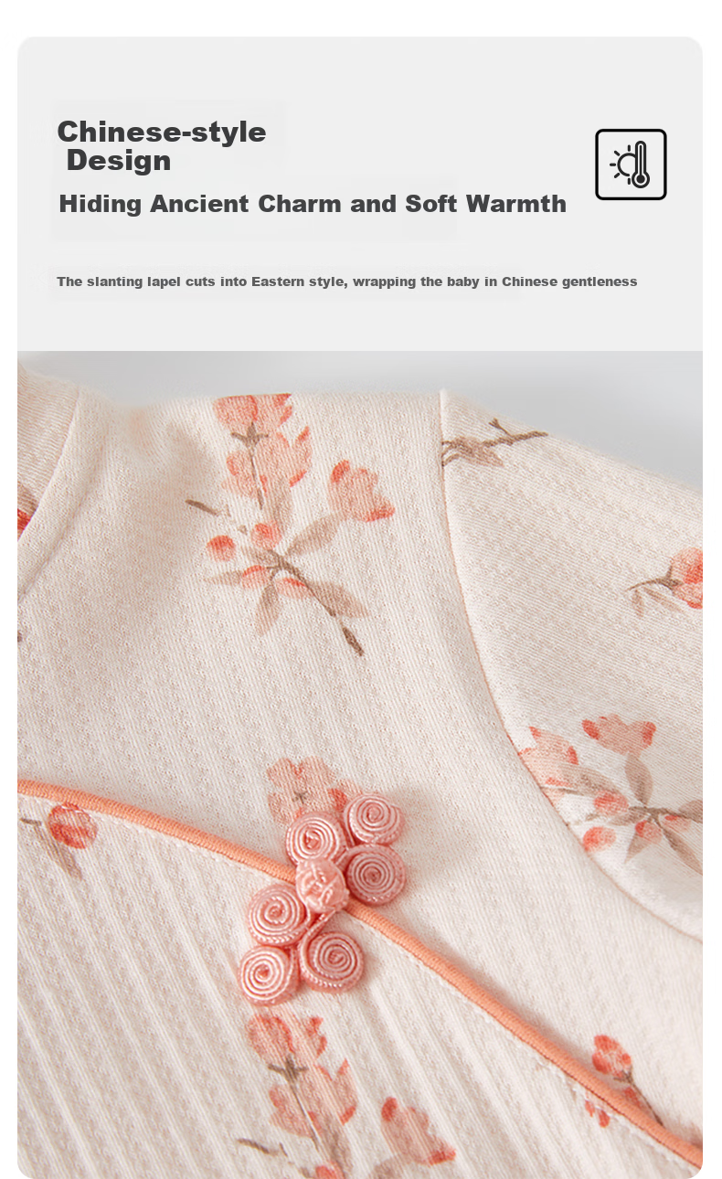 Shubeiyi Baby Clothes, Newborn Onesie, Girl's Mid-Autumn Festival Chinese Style, First Birthday Long-Sleeve Romper, Hundred-Day Full Moon Crawling Suit, Size 66 7