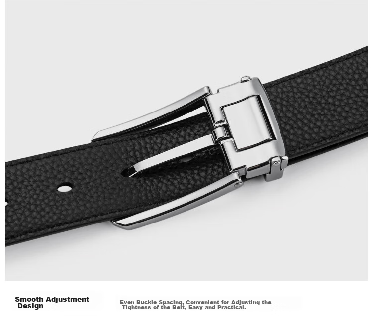 Goldlion Men's Pin Buckle Belt, Business Waistband Gift Box, Fashionable Trouser Belt, Birthday Gift 22