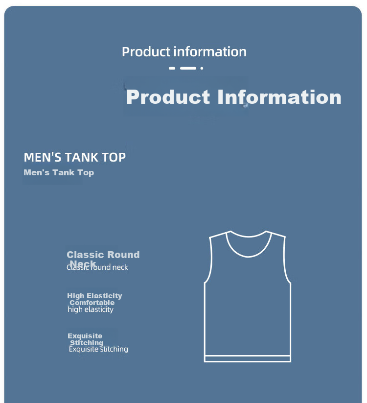 LangSha Men's Tank Top, 2026 New Style, Pure Cotton, Wide Shoulder, Thin, Breathable, Youth Sports Fitness, Outer Wear, Sleeveless Top 11