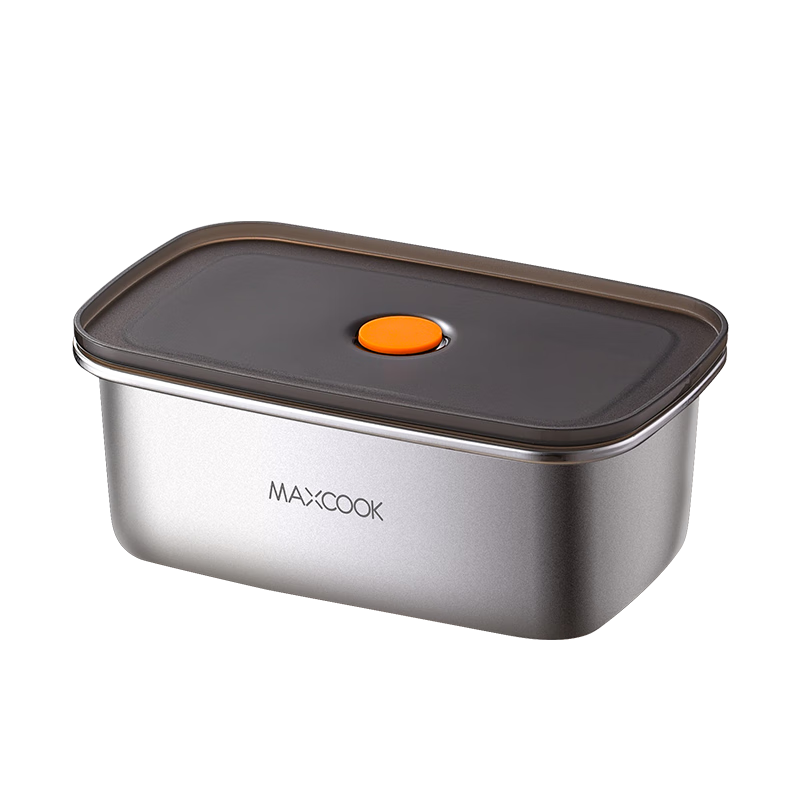 Maxcook (MAXCOOK) 316L Stainless Steel Food Storage Container with Lid, Lunch Box, Bento Box, Refrigerator Sealed Storage Box 1000ml MCFT6465