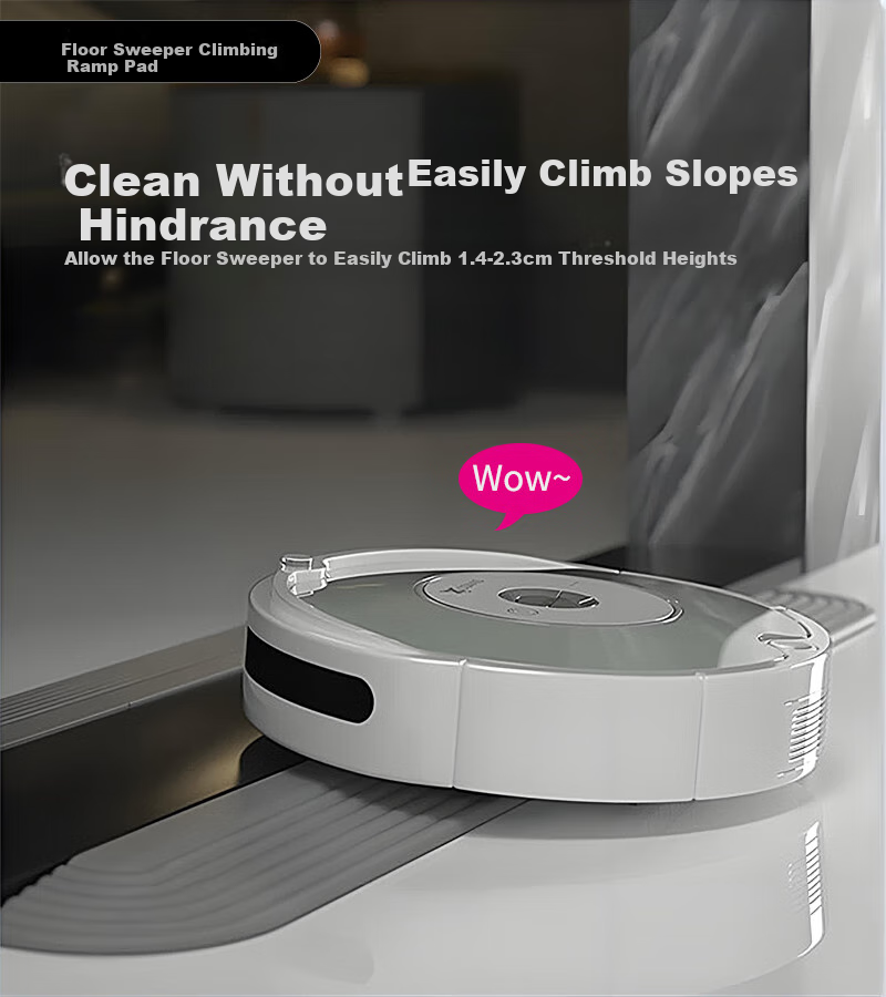 Shuangwei Slope Pad Robot Vacuum Cleaner Accessories, Compatible with Ecovacs, Xiaomi, Roborock, Whale, And Chasingmi, Obstacle Threshold Strip Pad Step Climbing Ramp Incline Pad, SD-Slope Pad 1