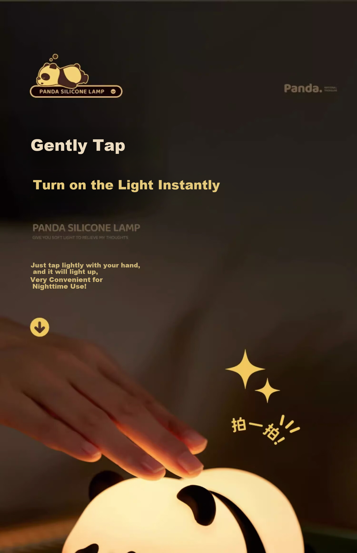 Kufire Night Light, Bedroom Sleep Lamp, Bedside Lamp, Children's Eye Protection, Baby Feeding Light, Tap Light, Practical And Stylish, Gift for Girls 9