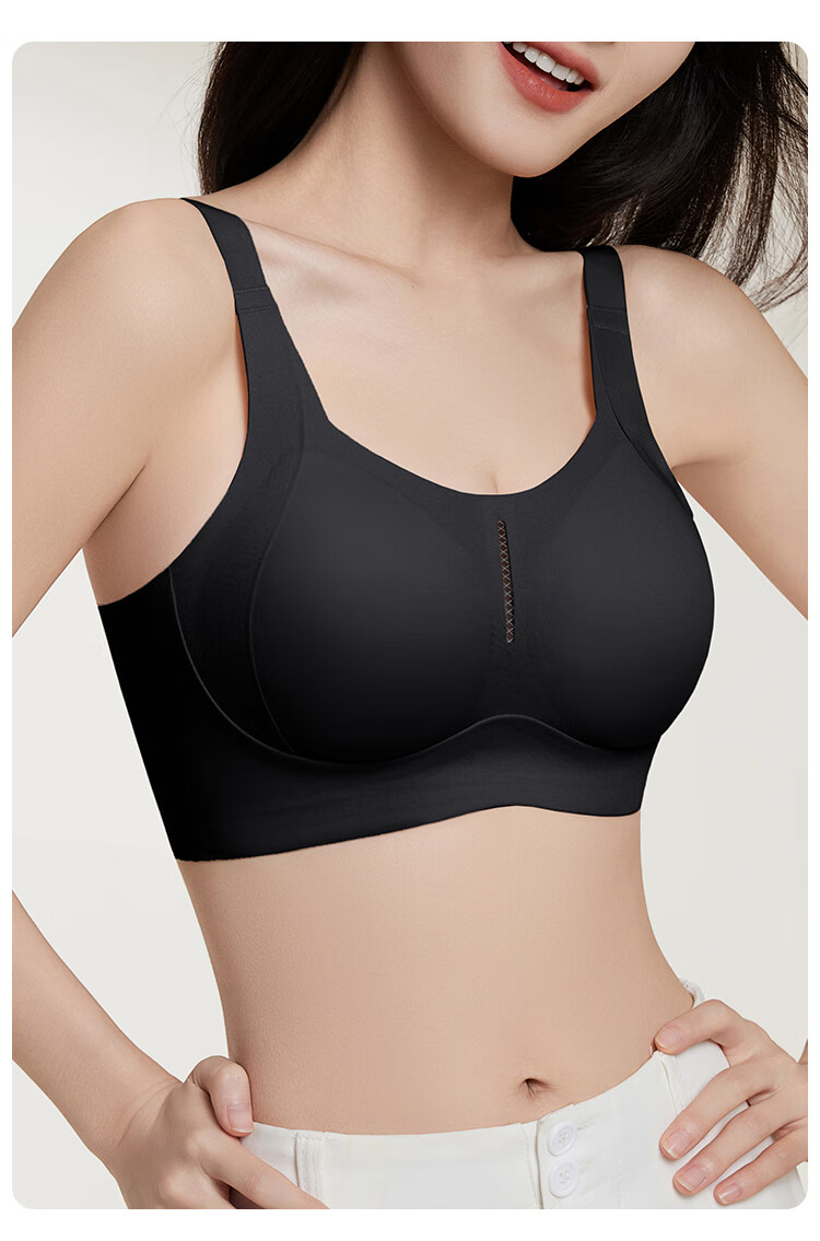 GRACEWELL Seamless Large Bust Minimizing Lift Support Wireless Push-Up Sports Bra Thin 18