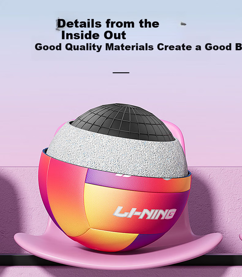 Li-Ning Volleyball Size 5 for Middle School Entrance Exam, Student-Specific Volleyball, Adult And Children's Hard And Soft Leather Training Volleyball for Men And Wome 5
