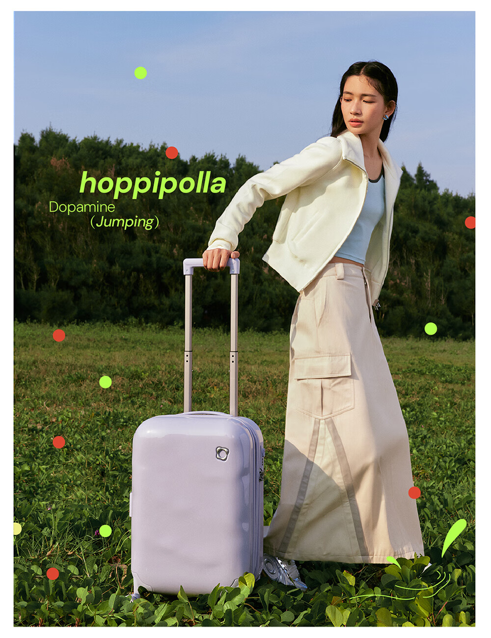 Kaifangshuiyu Openwater Large Capacity Expandable Suitcase for Women, Luggage Trolley Case Carry-On Suitcase, Baichengmeng 20-Inch 1