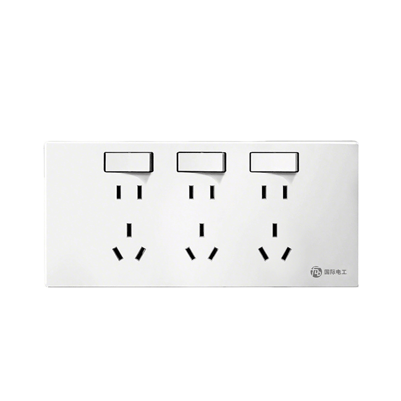 Guojidiangong 86-Type Expandable Socket, Kitchen Extension Multi-Functional Converter, Concealed Installation for Home Use with Switch, Power Strip with 21 Outlets, Left Expansion Five-Hole White