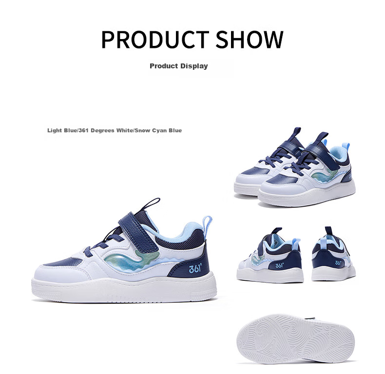 361° Children's Shoes, Kids' Sports Shoes, Autumn 2025, Boys And Girls Lightweight Shock-Absorbing Whale Pattern Skateboard Shoes, Purple, Size 31 14