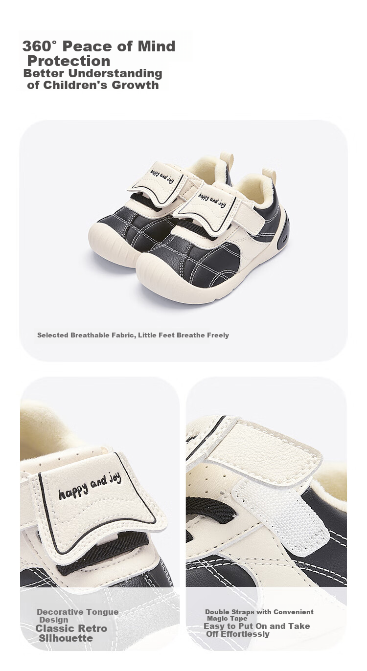 BALABALA Toddler Walking Shoes Baby Shoes Boys Girls Baby Shoes Anti-slip 2025 Autumn Winter Sports Shoes 208425144211 10