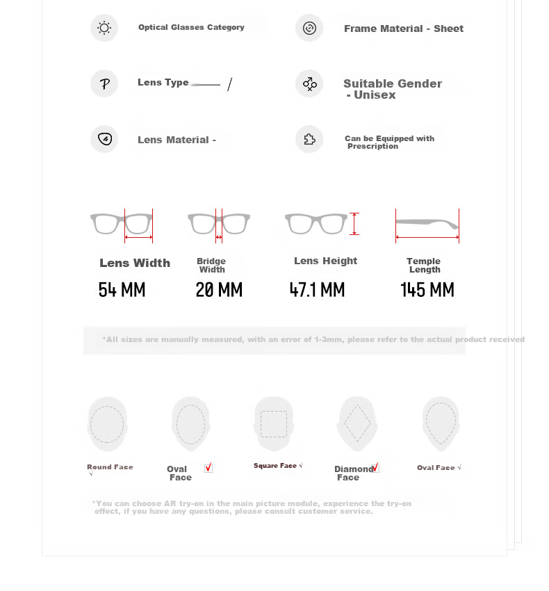 RayBan RayBan Acetate Irregular Frame, Versatile for Daily Wear And Myopia, Optical Glasses Frame 0RX5411D 2