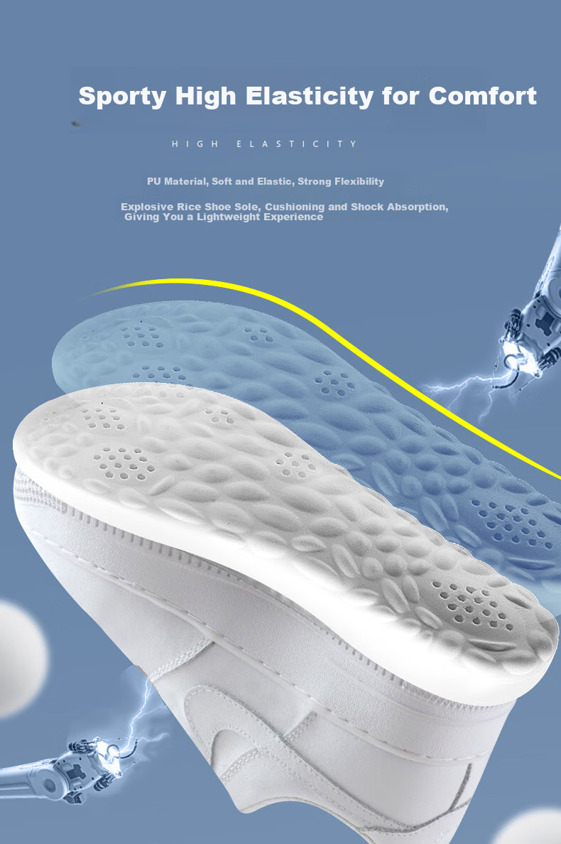 FOOTOPPO Squishy Sports Shoe Insoles for Men, Military Training Ultra-Soft Basketball Shoes, Running Shoes Insoles, Soft And Bouncy Shock-Absorbing PU Insoles for Wome 4