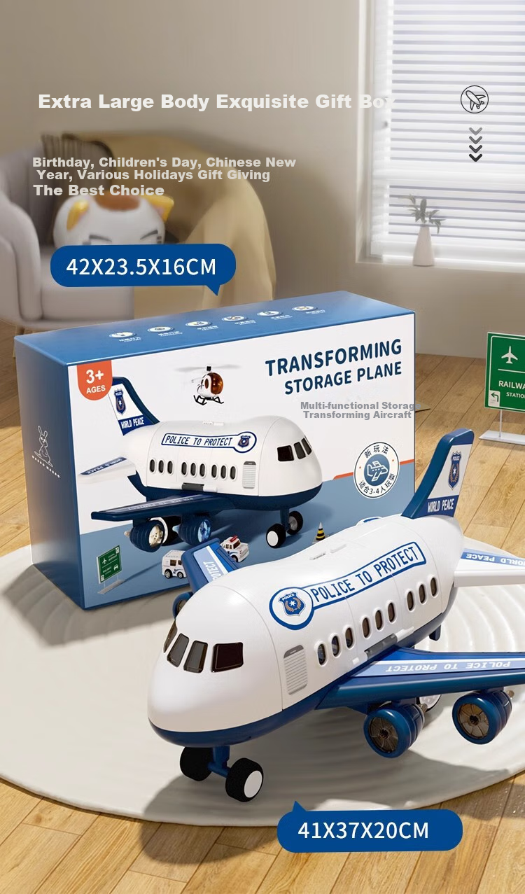Mabaozibao Airplane Toy for Children Aged 1-3 Boys Large Size Baby Birthday Gift Alloy Car Model Educational Toy 9