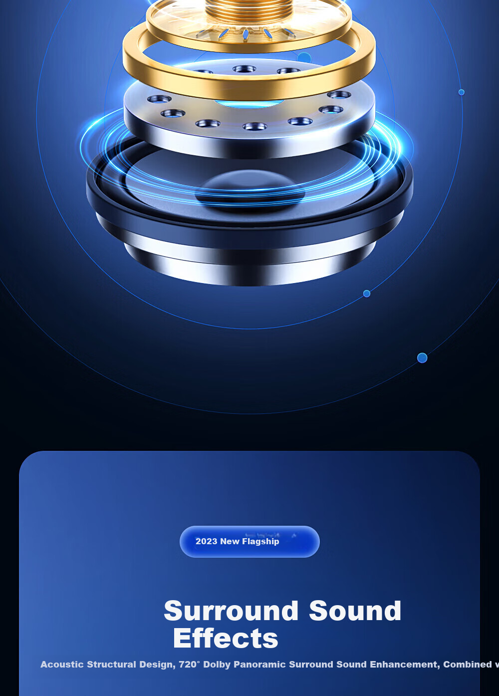Chuanggu [2025 New Model | Compact And Mini] Bluetooth Earphones, True Wireless Semi-In Short Handle, Music Sports Gaming Low Latency High Sound Quality, Compatible with Android 8