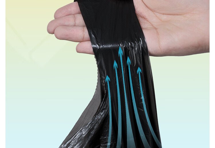 Bendi Black Vest Garbage Bags 46x63cm 200pcs 2-Mil Thickened Biodegradable Kitchen Large Plastic Trash Bags 20
