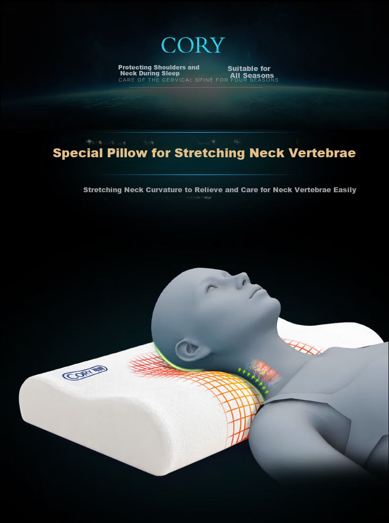 CORY Cervical Pillow, Neck Support Pillow for Cervical Spondylosis, Deep Sleep Memory Foam Pillow, Anti-Curved Wealthy Package Full Head Low Pillow 1