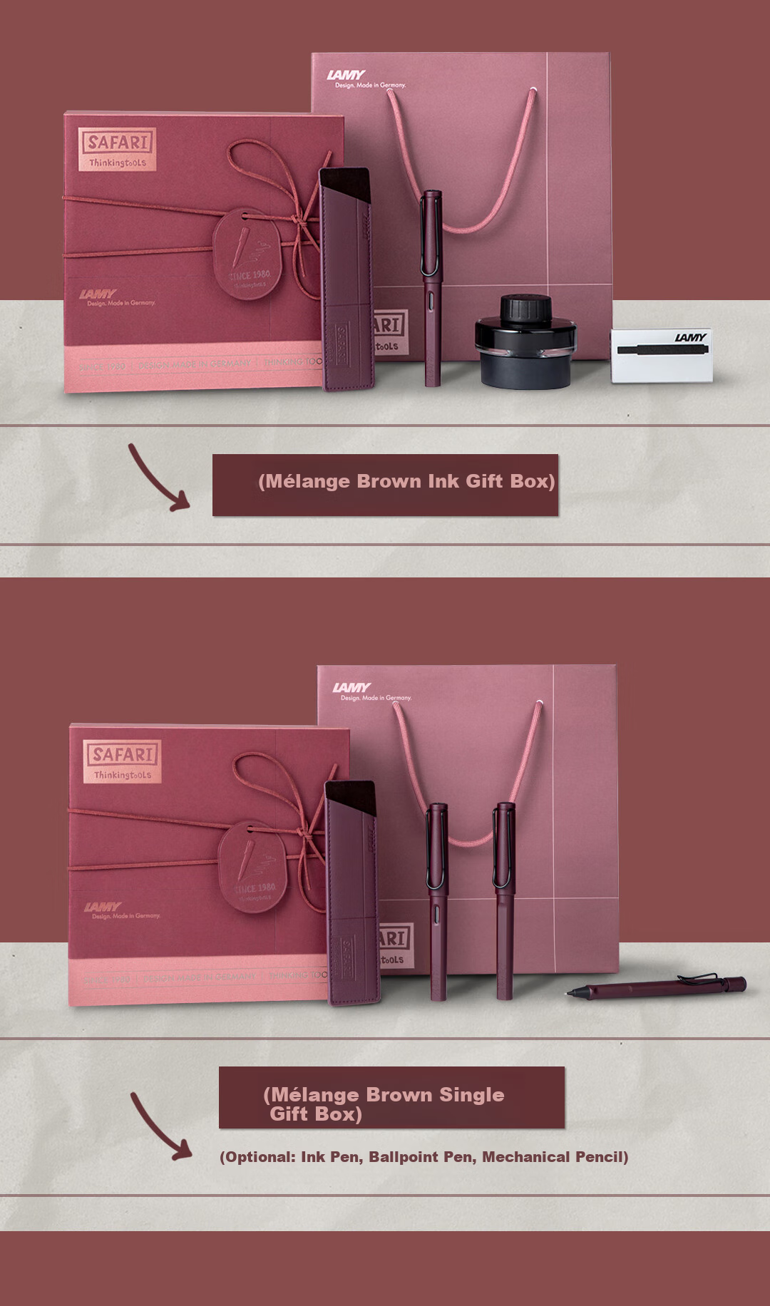 LAMY Fountain Pen Safari Series Limited Edition Ink Pen Set Coral Pink 0.5mm Student Calligraphy Writing Office Gift 14