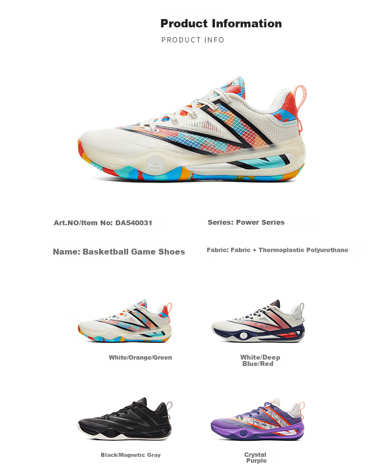 PEAK Challenger 3.0 Basketball Shoes Men's Autumn Professional Shock Absorption Anti-slip Sports Shoes DA540031 34