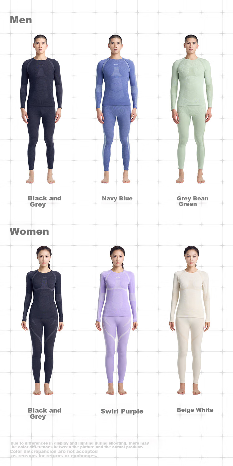 UTO Merino Wool Quick-Dry Pants for Women, Outdoor Skiing Sports Daily Warm Underwear, Black And Gray Trousers, Size M 13