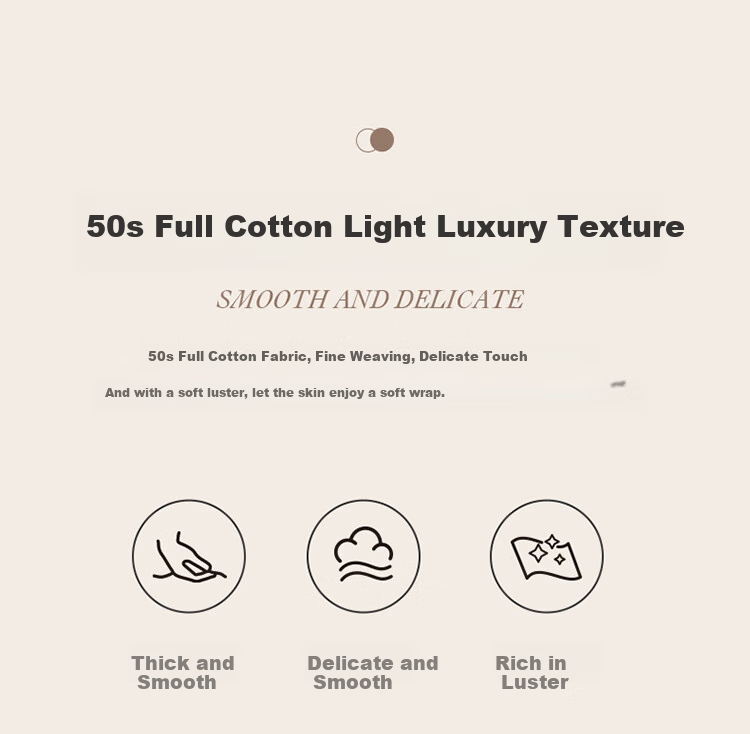 Dohia Home Textiles, Pure Cotton Four-Piece Bedding Set, 50-Count Luxury Pure Cotton French-Style Bedsheet And Duvet Cover Set, for 1.8m Bed, 220*240cm Wide Edge Style 14