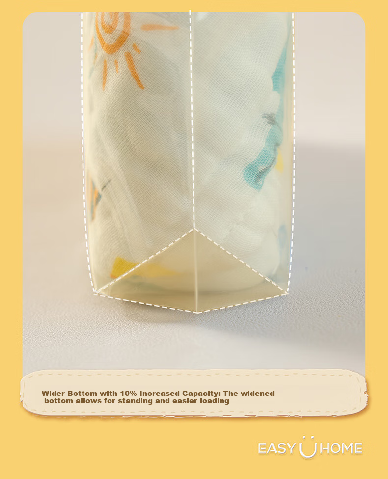 Eyoujia Antibacterial Sealed Storage Bags Baby Kindergarten Clothes Packing Bags Children's Quilt and Clothes Resealable Bags with Pull Ring 21