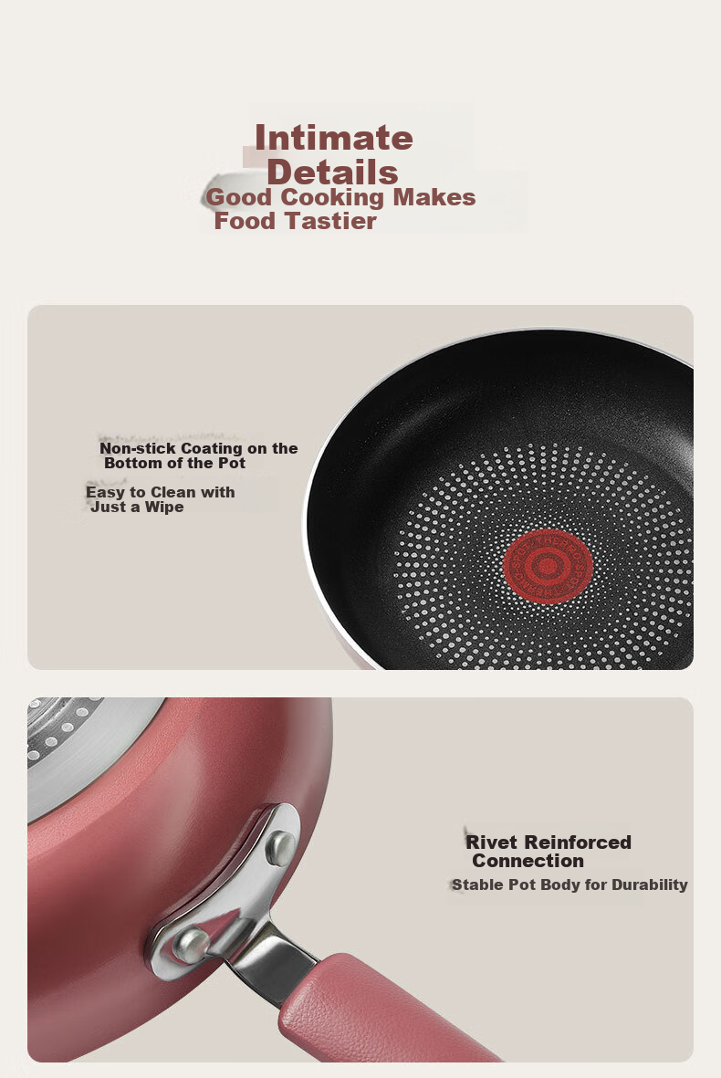 SUPOR Frying Pan, Non-Stick Fire-Red Dot Oil-Gathering Bottom Skillet, Stir-Fry Pan, 28cm Steak Pan EJ28HAP10 15