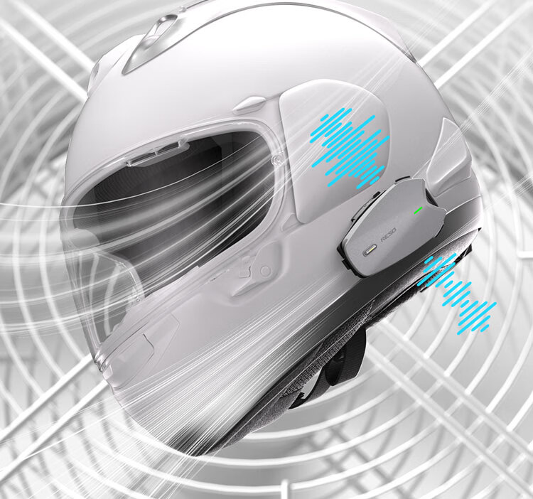 RESO RESONEO Motorcycle Helmet Bluetooth Headset Long Battery Life Smart Voice AI Noise Cancellation Long-Distance Communication 15