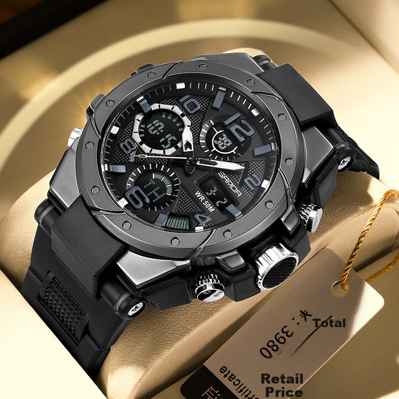 GEORGCOUNT Men's Multifunctional Sports Alarm Clock Electronic Watch for Middle School And High School Students, Waterproof Youth Watch for Me