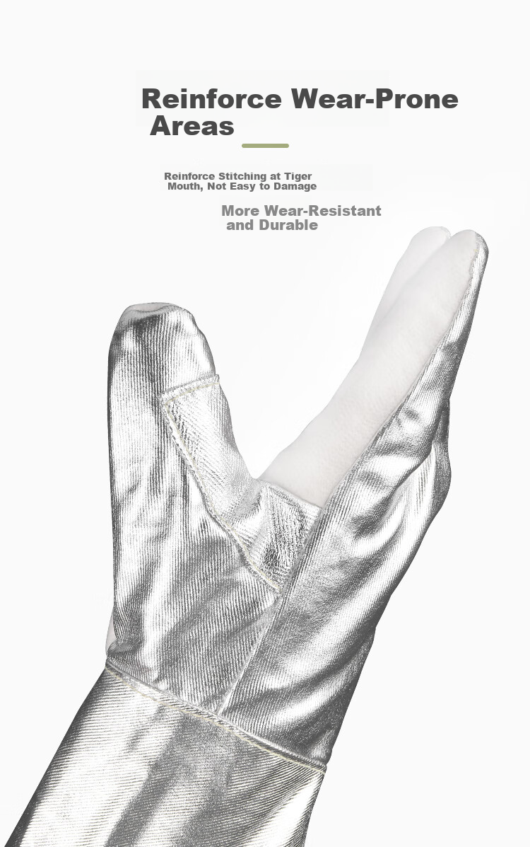 XINGGONG Heat-Resistant Gloves, Insulated, Flame-Retardant, Anti-Scalding, Microwave Oven And Baking Gloves, Protective Work Gloves, 350 Degrees, 1 Pair 4