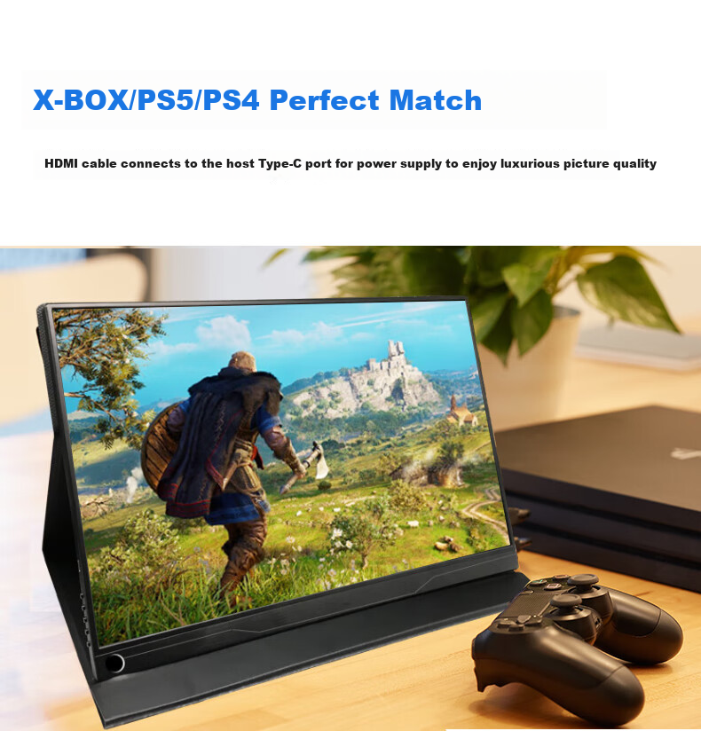 Eimio 2.5K Foldable Dual-Screen Monitor, Portable Display 16:10 Extended Triple-Screen Laptop Secondary Computer Expansion Screen 16-Inch Office Trading Large Screen E10K 9