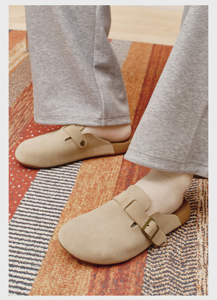 JD Original [Bokken Shoes] Men's Thick-Soled Sandals for Outdoor Wear, Spring And Summer New Style Slippers, Light Gray, Size 43 16