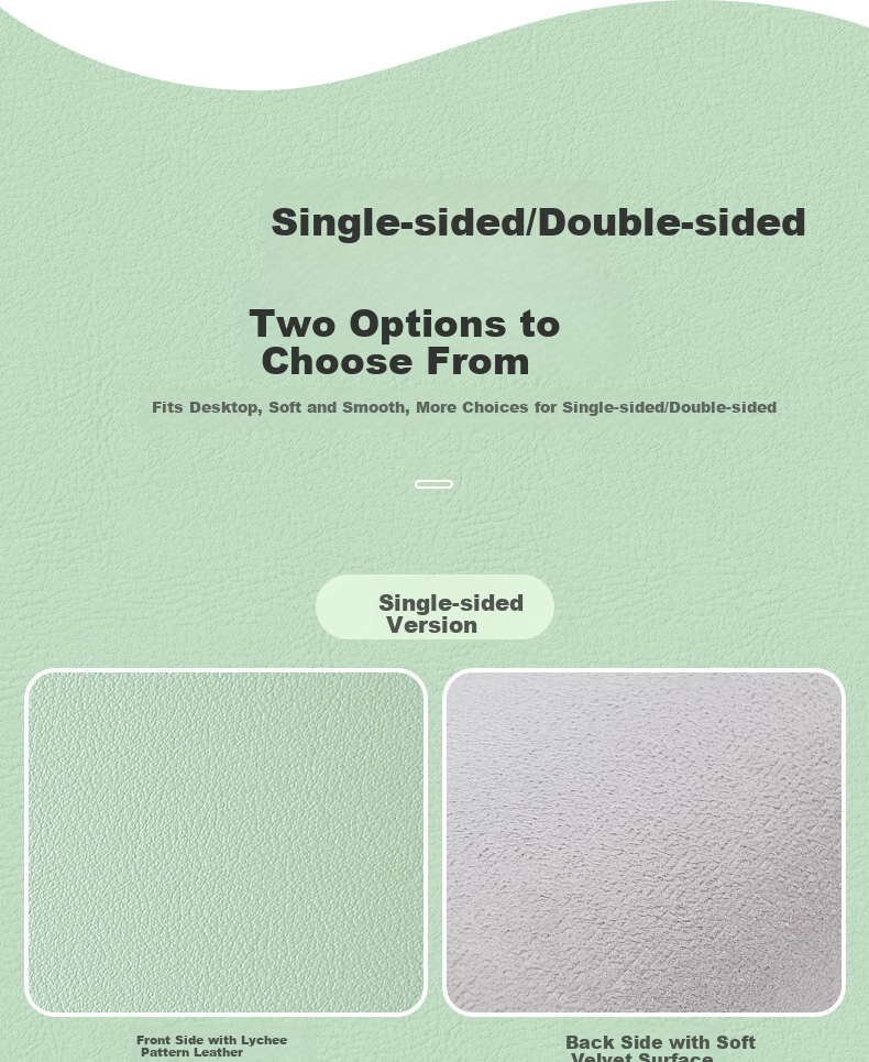 DiyiGongfang Rectangular Mouse Pad, Solid Color Simple Small Size, Instagram Style Laptop Pad, Leather Mouse Pad, Waterproof And Dirt-Resistant, Office Fresh Style for Girls And Boys, Dual-Sided Double Color Mouse Pad 3