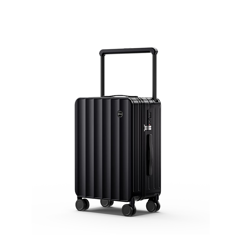 JOYGATRIP Wide Rod Luggage Large Capacity Lightweight Carry-On Travel Suitcase with Password Lock for Women and Students Phantom Black 20 Inch