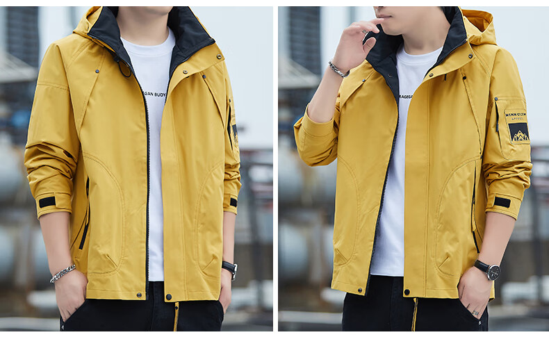 ROMON Men's Jacket Autumn Winter Business Casual Soft Comfortable Executive Windproof Outdoor Sports Hooded Coat V6 Military 4X 12
