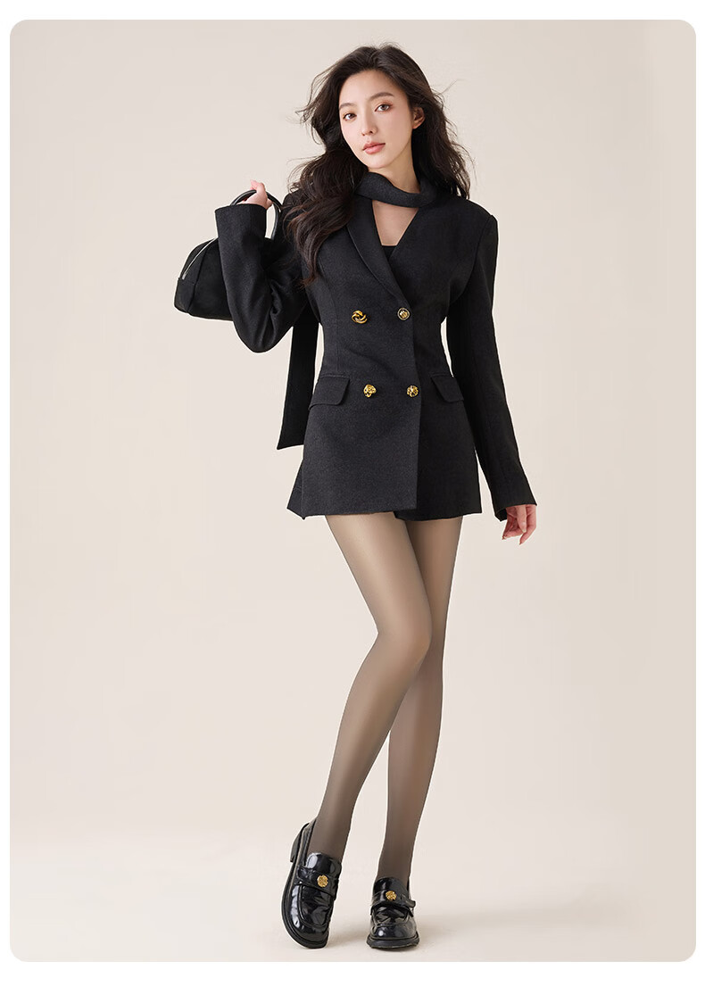 MiiOW Black Sheer Skin-Like Leggings for Women, Fleece-Lined Thickened Warm Tights, Black Pantyhose for Outdoor Wear 25