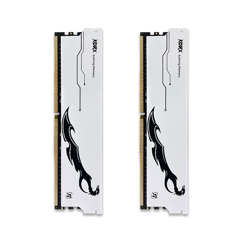 Kuxinke 16GB (8GBx2) DDR4 3600 Desktop RAM Kit, Daoke Selected Chips, C18 Frost Moon White