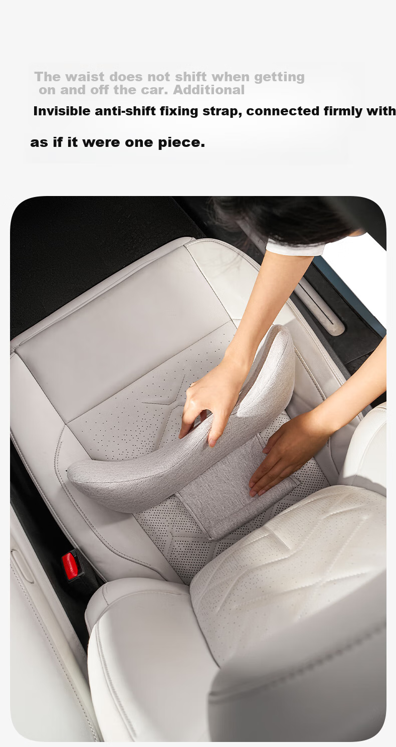 CICIDO Car Seat Lumbar Support Cushion Summer Waist Pillow Driver Backrest Neck Pillow 16
