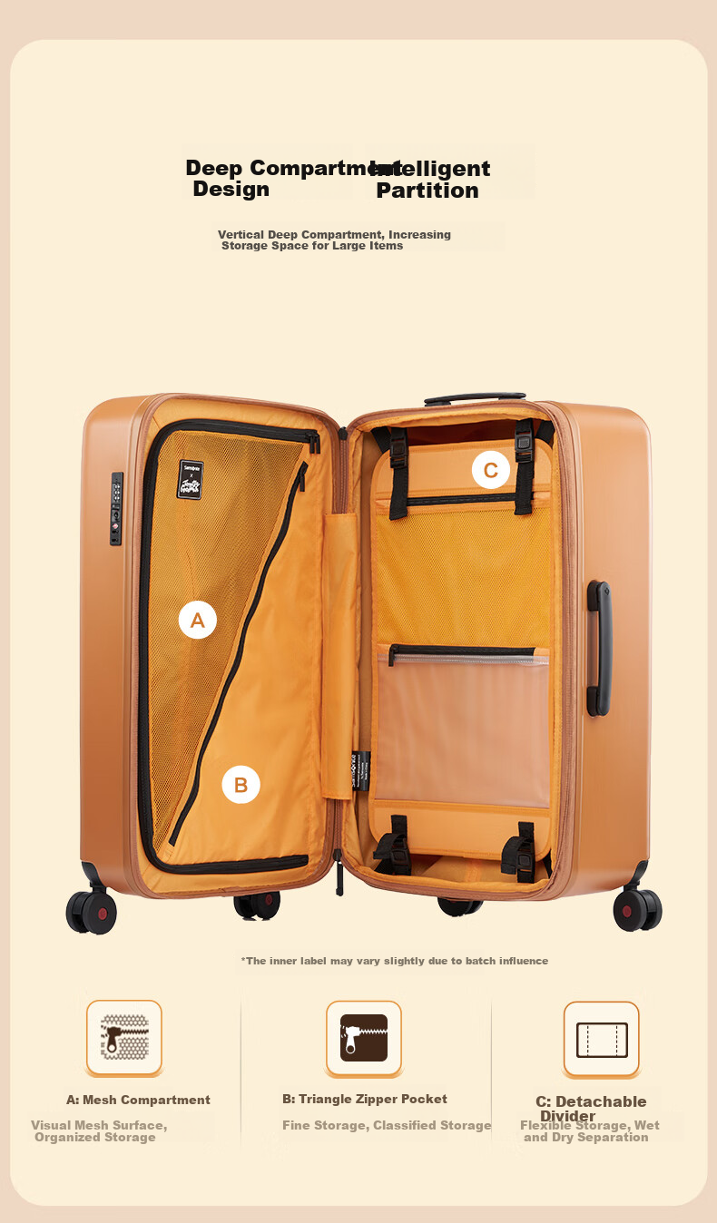 Xinxiuli Luggage, 27-Inch Trolley Suitcase, Expandable Deep Compartment, Large Capacity Travel Case, Password Lock, Ink Black Color, HG0 2