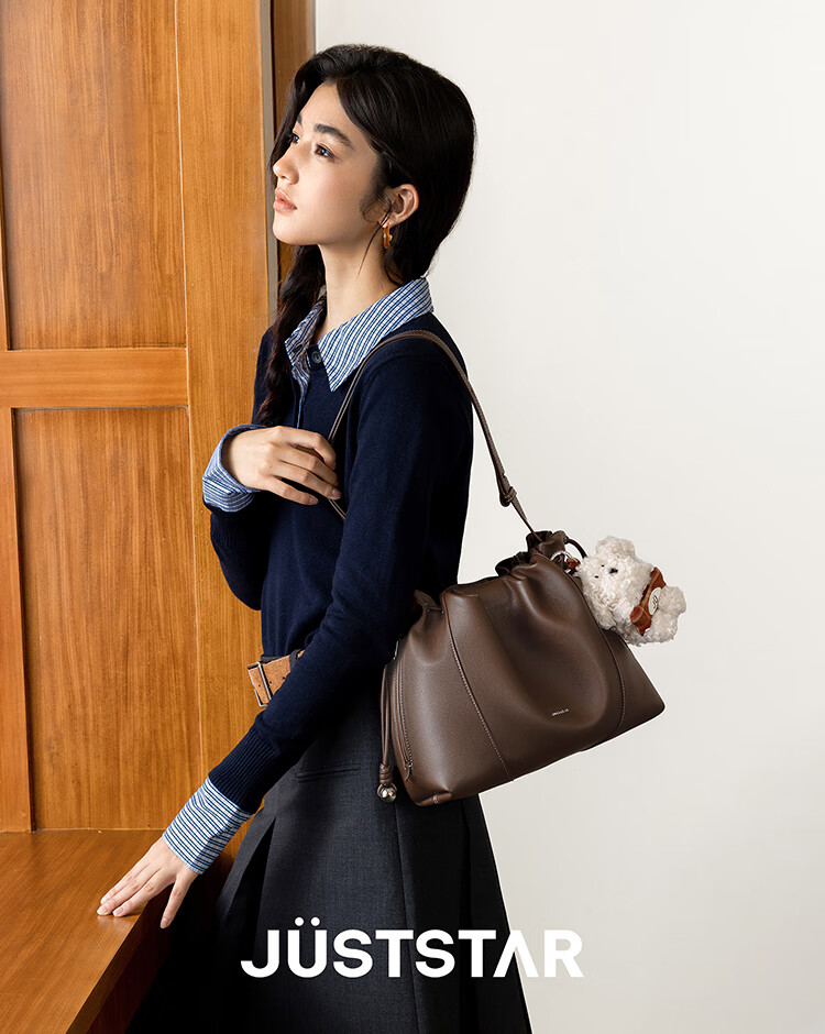 JUST STAR 2025 New Lightweight Luxury Large Capacity Women's Shoulder Crossbody Commuter Tote Bag Birthday Gift 1