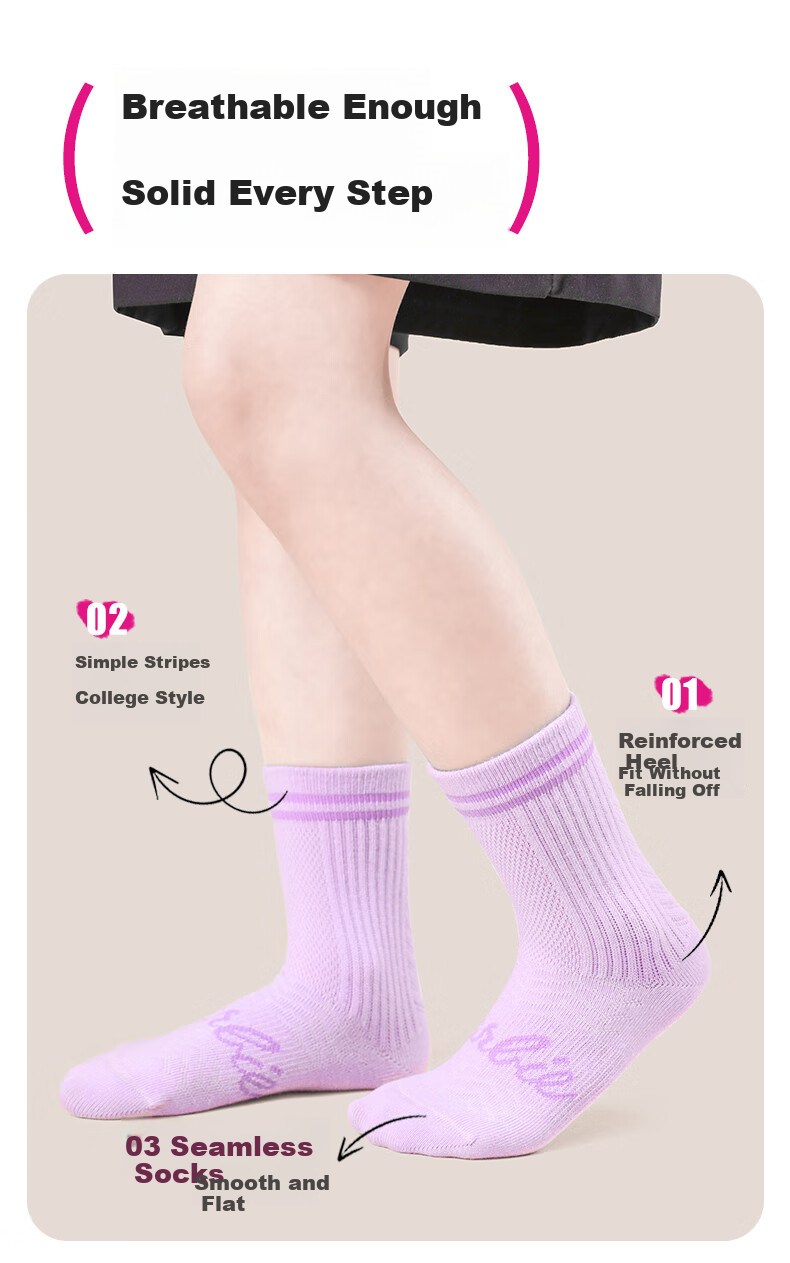 Barbie Children's Socks for Older Girls, Cute Short Socks, Princess Spring And Autumn Socks, Schoolgirl Sports Mid-Calf Socks 2
