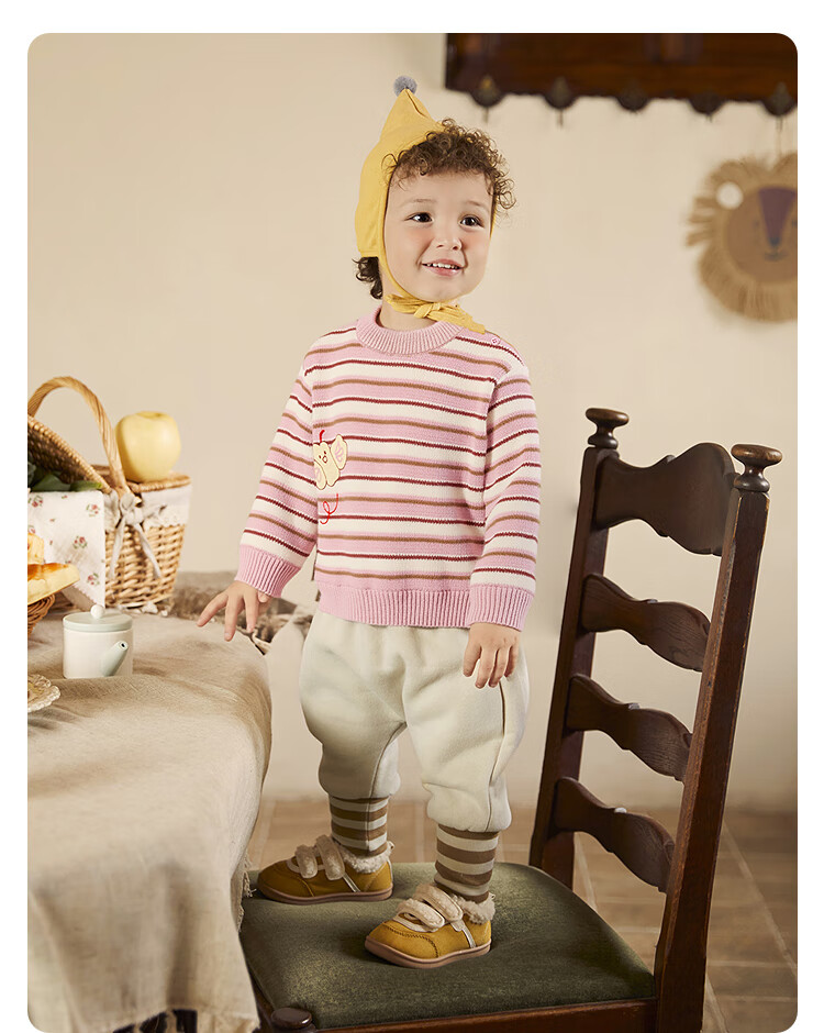 Balabala BalaOne Children's Sweater Boys Girls 2025 Winter Knit Baby Pullover 208425103208 4