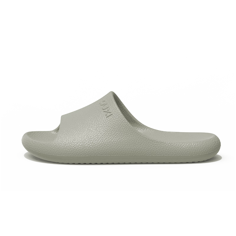 Poxi Elegant Textured Slippers for Women, Indoor Non-Slip Odor-Resistant Bathroom Shower Sandals for Men, Ivory White, Size 35-36