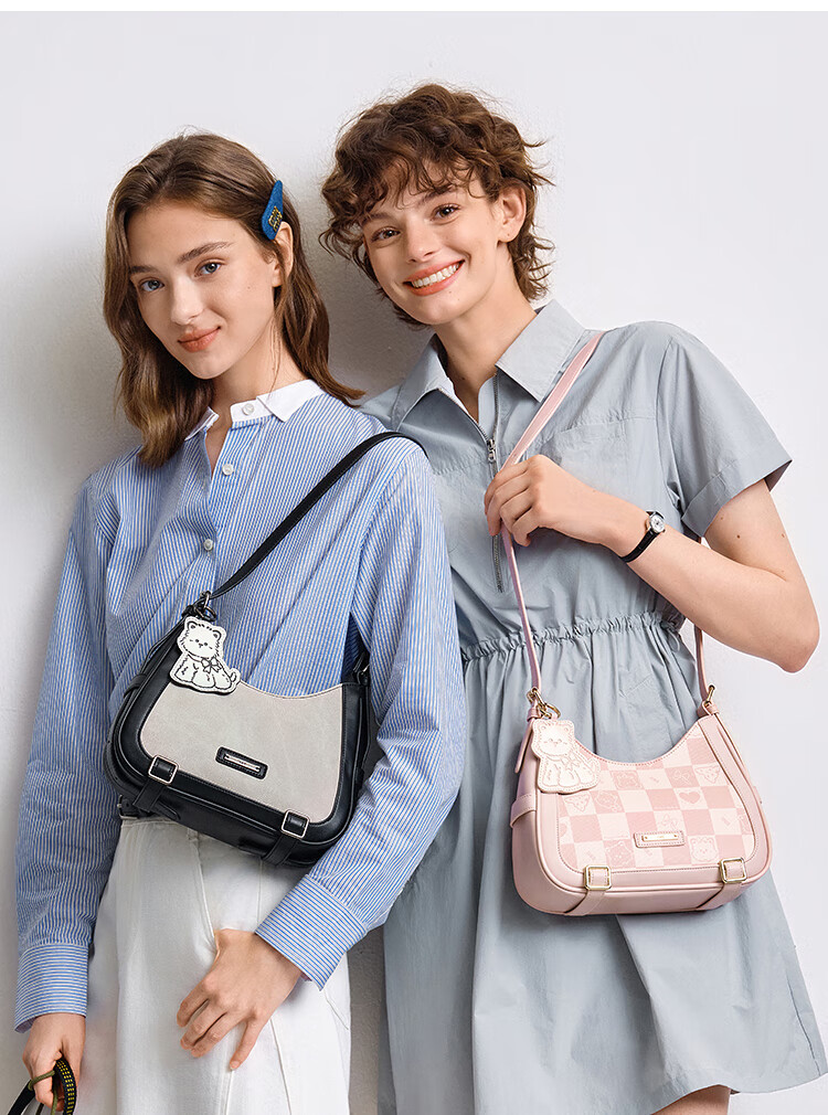Semir Women's Plaid Retro Handbag 2025 New Shoulder Crossbody Bag 105825153007 11